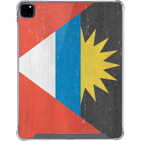 Antigua and Barbuda Flag Distressed iPad Pro 12.9in (2020) Clear Case