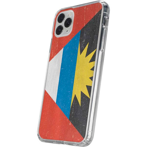 Antigua and Barbuda Flag Distressed iPhone 11 Pro Clear Case