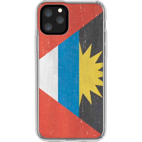 Antigua and Barbuda Flag Distressed iPhone 11 Pro Clear Case
