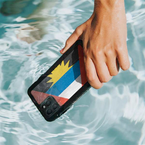 Antigua and Barbuda Flag Distressed iPhone 11 Pro Max Waterproof Case