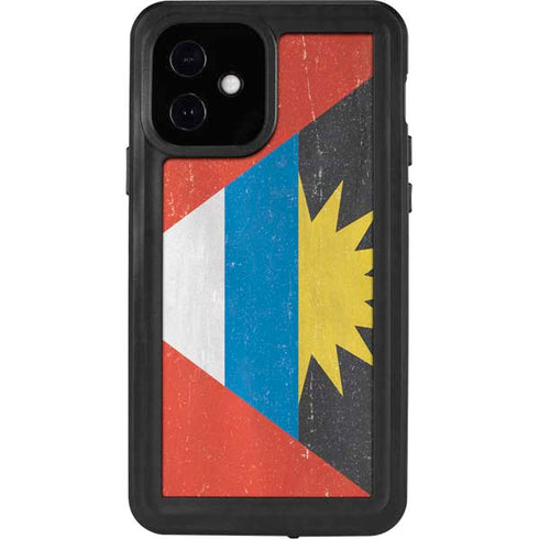 Antigua and Barbuda Flag Distressed iPhone 12 Waterproof Case