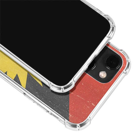 Antigua and Barbuda Flag Distressed iPhone 14 Clear Case