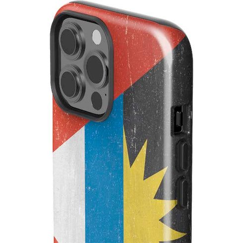 Antigua and Barbuda Flag Distressed iPhone 15 Pro Max Impact Case