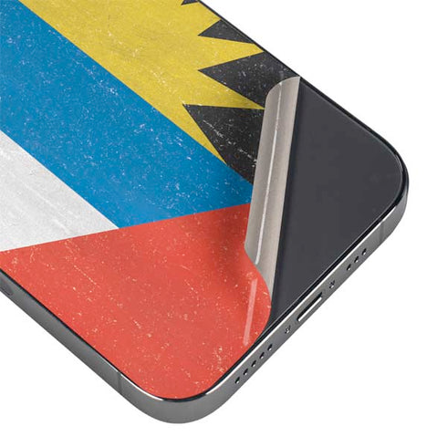 Antigua and Barbuda Flag Distressed iPhone 14 Pro Max Skin