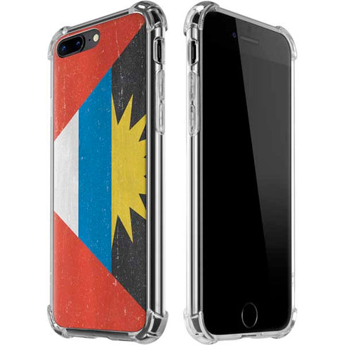 Antigua and Barbuda Flag Distressed iPhone 7/8 Plus Clear Case