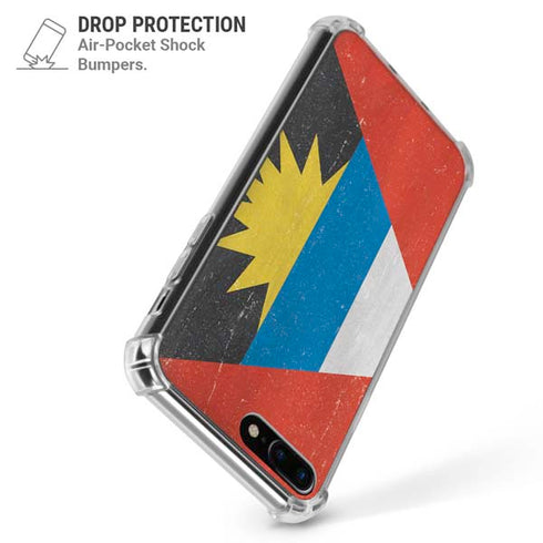 Antigua and Barbuda Flag Distressed iPhone 7/8 Plus Clear Case