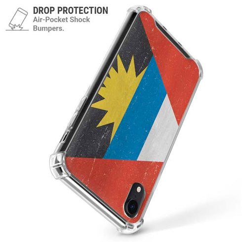 Antigua and Barbuda Flag Distressed iPhone XR Clear Case