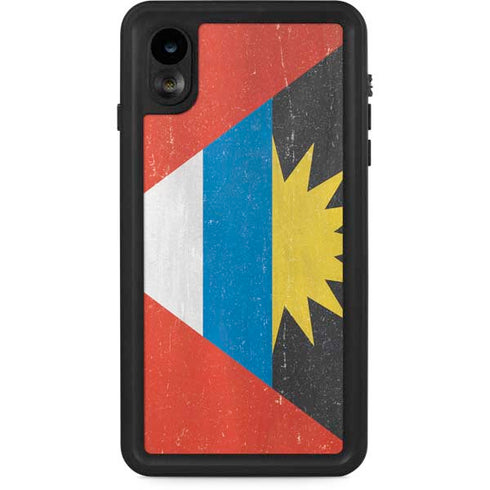 Antigua and Barbuda Flag Distressed iPhone XR Waterproof Case