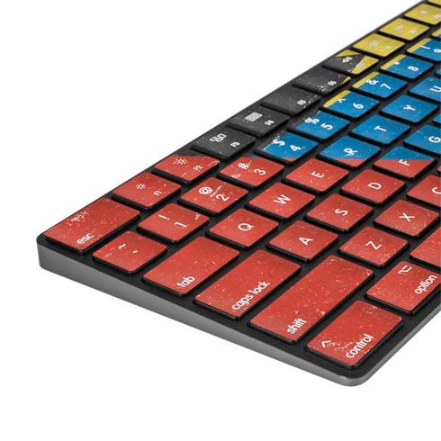Antigua and Barbuda Flag Distressed Magic Keyboard with Numeric Keypad Skin