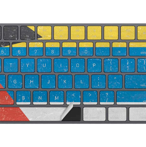 Antigua and Barbuda Flag Distressed Magic Keyboard with Numeric Keypad Skin
