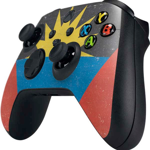 Antigua and Barbuda Flag Distressed Xbox Series X Controller Skin