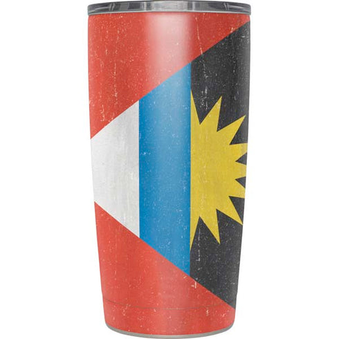 Antigua and Barbuda Flag Distressed Yeti 20oz Tumbler Skin