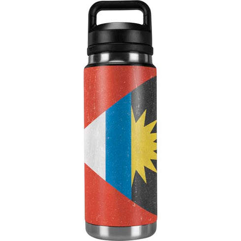 Antigua and Barbuda Flag Distressed YETI Rambler 26oz Bottle Skin