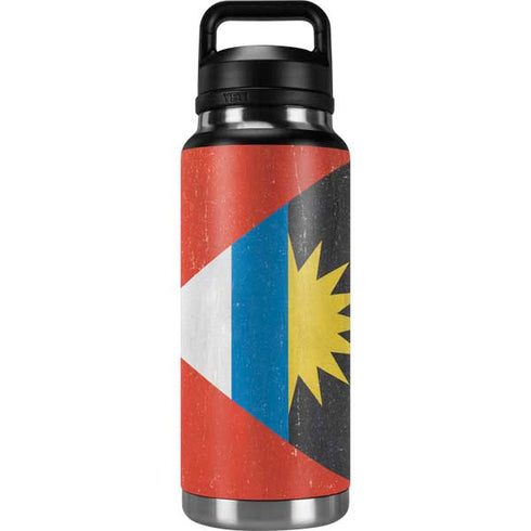 Antigua and Barbuda Flag Distressed YETI Rambler 36oz Bottle Skin