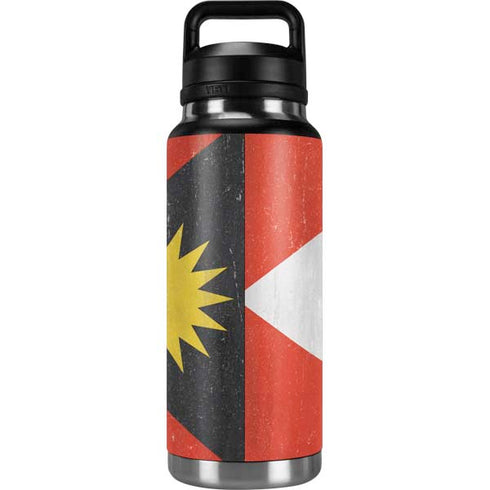 Antigua and Barbuda Flag Distressed YETI Rambler 36oz Bottle Skin