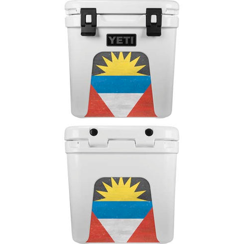 Antigua and Barbuda Flag Distressed YETI Roadie 24 Hard Cooler Skin