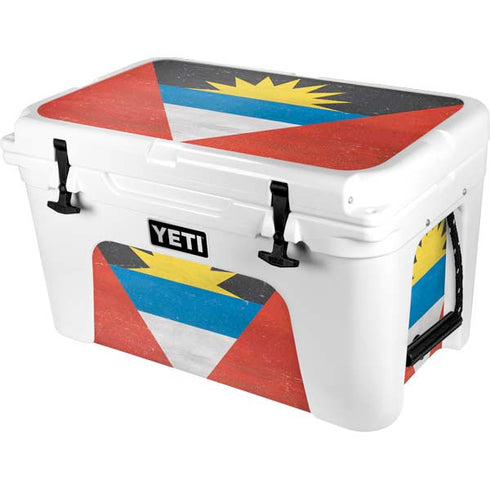 Antigua and Barbuda Flag Distressed YETI Tundra 45 Hard Cooler Skin