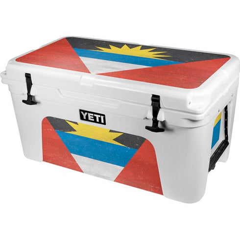 Antigua and Barbuda Flag Distressed YETI Tundra 65 Hard Cooler Skin
