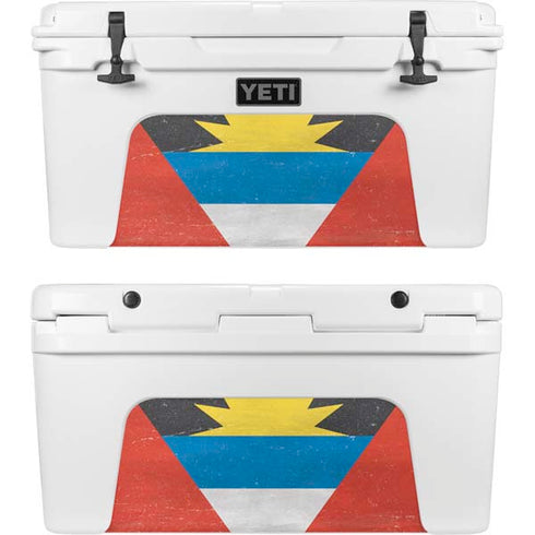 Antigua and Barbuda Flag Distressed YETI Tundra 65 Hard Cooler Skin
