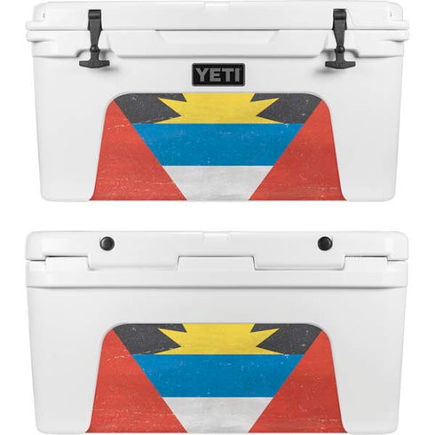 Antigua and Barbuda Flag Distressed YETI Tundra 75 Hard Cooler Skin