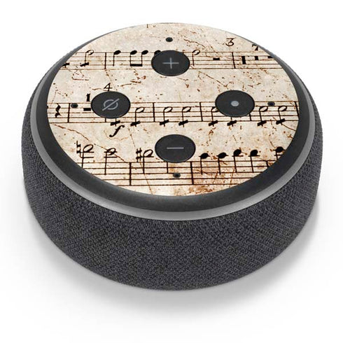 Antique Notes Amazon Echo Dot Skin