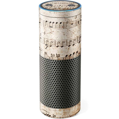 Antique Notes Amazon Echo Skin