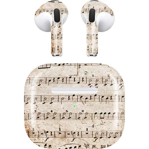 Antique Notes Apple AirPods (3rd Gen 2021) Skin