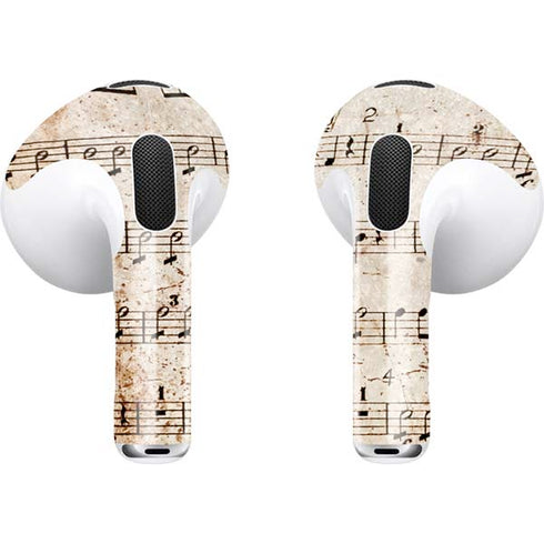 Antique Notes Apple AirPods (3rd Gen 2021) Skin
