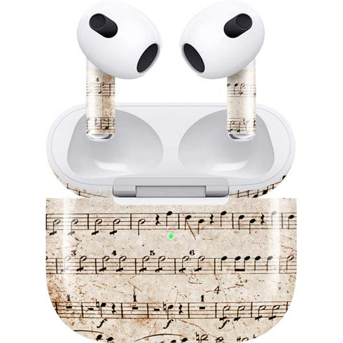 Antique Notes Apple AirPods (3rd Gen 2021) Skin