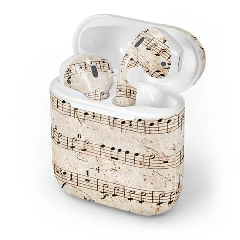 Antique Notes Apple AirPods Skin