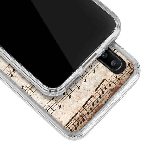 Antique Notes Galaxy A30 Clear Case