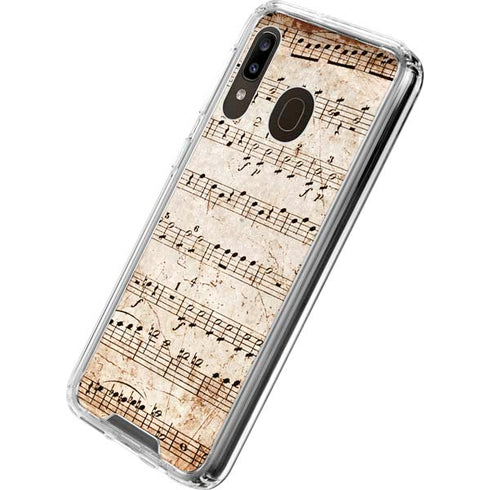 Antique Notes Galaxy A30 Clear Case