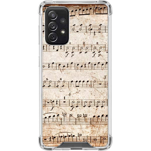 Antique Notes Galaxy A72 5G Clear Case