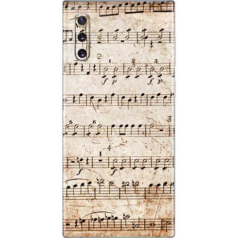 Antique Notes Galaxy Note 10 Skin
