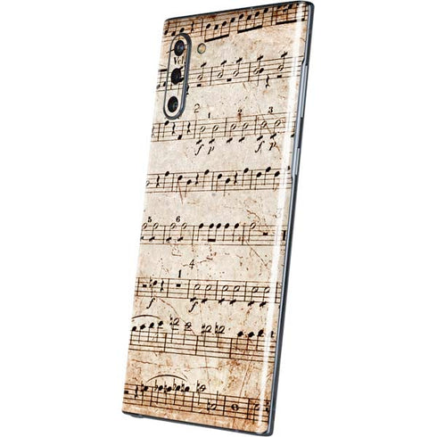 Antique Notes Galaxy Note 10 Skin