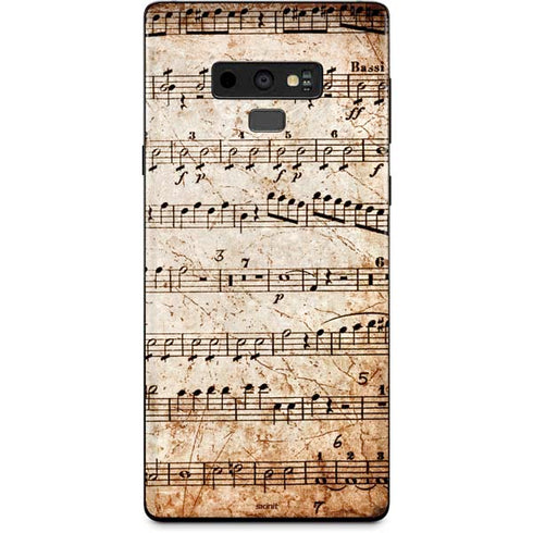 Antique Notes Galaxy Note 9 Skin