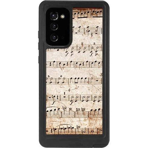 Antique Notes Galaxy Note20 5G Waterproof Case