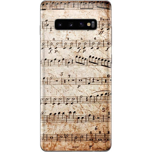 Antique Notes Galaxy S10 Plus Skin