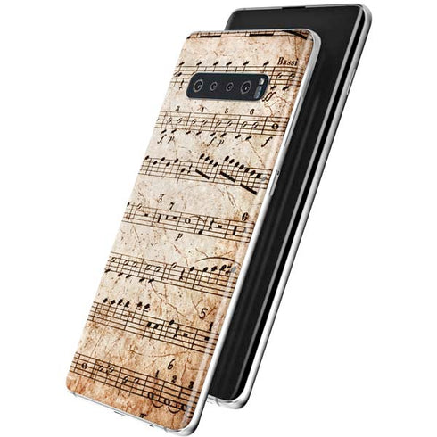 Antique Notes Galaxy S10 Plus Skin
