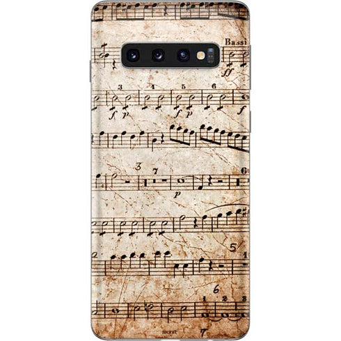 Antique Notes Galaxy S10 Skin