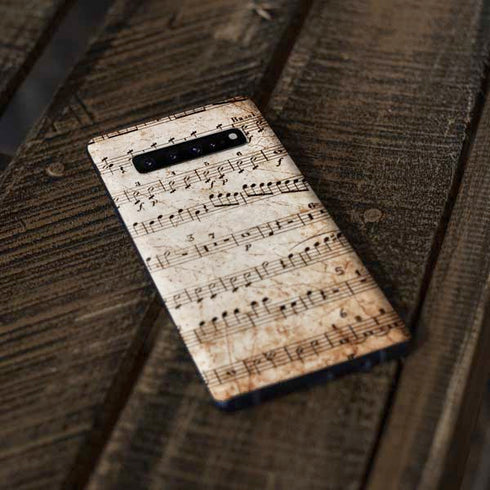 Antique Notes Galaxy S10 Skin