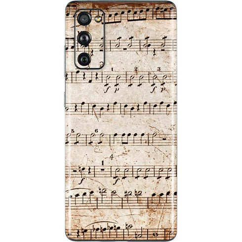 Antique Notes Galaxy S20 Fan Edition Skin