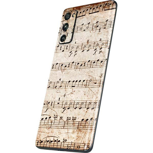 Antique Notes Galaxy S20 Fan Edition Skin