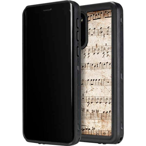 Antique Notes Galaxy S20 Plus Waterproof Case