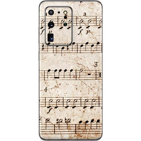 Antique Notes Galaxy S20 Ultra 5G Skin