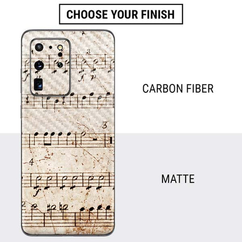 Antique Notes Galaxy S20 Ultra 5G Skin