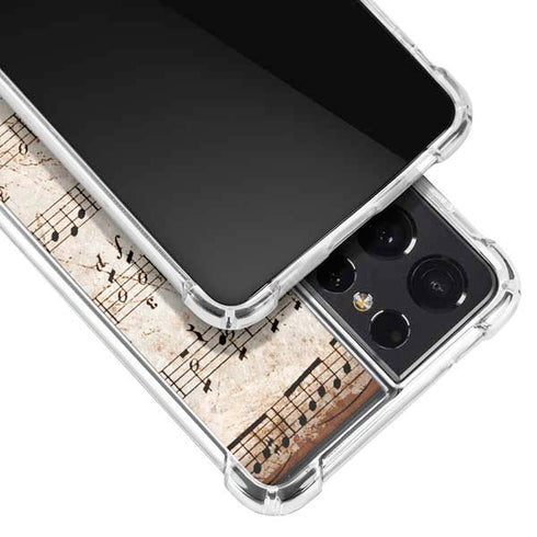 Antique Notes Galaxy S21 Ultra 5G Clear Case