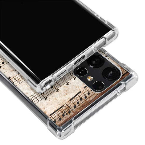 Antique Notes Galaxy S22 Ultra Clear Case