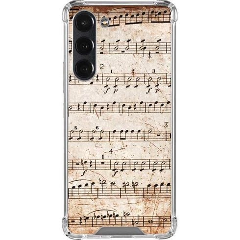 Antique Notes Galaxy S23 Plus Clear Case