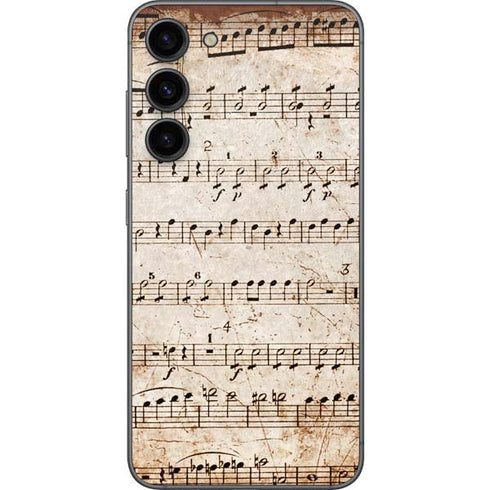 Antique Notes Galaxy S23 Plus Skin